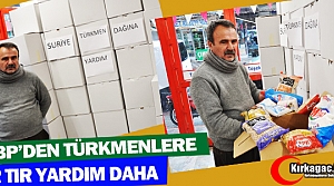 KIRKAĞAÇ'TAN TÜRKMENLERE 1 TIR YARDIM DAHA