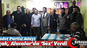 KOÇAK, ALACALAR'DA SÖZ VERDİ