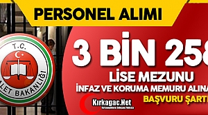 LİSE MEZUNU 3258 İNFAZ KORUMA MEMURU ALINACAK