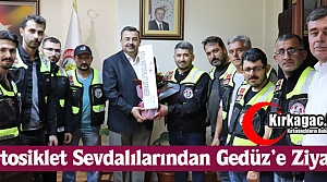 MOTOSİKLET SEVDALILARINDAN GEDÜZ'E ZİYARET