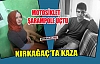 MOTOSİKLETLE ŞARAMPOLE UÇTULAR