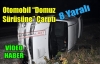 OTOMOBİL DOMUZ SÜRÜSÜNE ÇARPTI 8 YARALI(VİDEO)