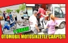 OTOMOBİL MOTOSİKLETLE ÇARPIŞTI 1 YARALI