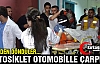 OTOMOBİL MOTOSİKLETLE ÇARPIŞTI 2 YARALI