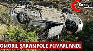 OTOMOBİL ŞARAMPOLE YUVARLANDI.. 2 YARALI