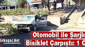 OTOMOBİL ŞARJLI BİSİKLETLE ÇARPIŞTI 1 ÖLÜ