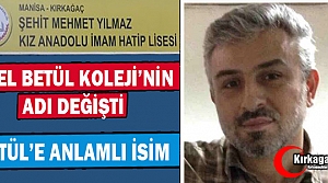 ÖZEL BETÜL KOLEJİ’NE ANLAMLI İSİM