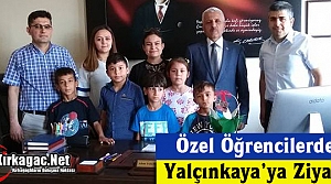 ÖZEL ÖĞRENCİLERDEN YALÇINKAYA’YA ZİYARET