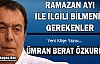 ÖZKURNAZ “RAMAZAN AYI İLE İLGİLİ BİLMENİZ...