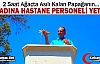 PAPAĞANIN İMDADINA HASTANE PERSONELİ YETİŞTİ