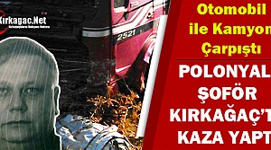 POLONYALI ŞOFÖR KIRKAĞAÇ’TA KAZA YAPTI