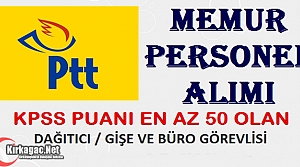 PTT'DEN PERSONEL ALIMI