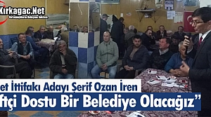 Ş.OZAN İREN “ÇİFTÇİ DOSTU BİR BELEDİYE OLACAĞIZ”