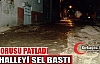 SU BORUSU PATLADI MAHALLEYİ SEL BASTI