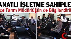 TARIM MÜDÜRLÜĞÜ KANATLI İŞLETME SAHİPLERİNİ...