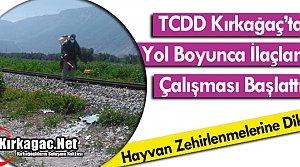 TCCD KIRKAĞAÇ’TA YOL BOYUNCA İLAÇLAMA ÇALIŞMASI YAPIYOR