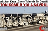 TIR DEVRİLDİ, 20 TON KÖMÜR YOLA SAVRULDU