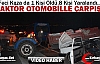 TRAKTÖR OTOMOBİL İLE ÇARPIŞTI 1 ÖLÜ 8 YARALI