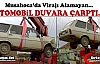 VİRAJI ALAMAYAN OTOMOBİL DUVARA ÇARPTI