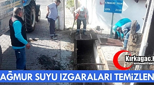 YAĞMUR SUYU IZGARALARI TEMİZLENDİ