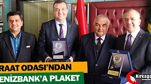 ZİRAAT ODASI’NDAN DENİZBANK’A PLAKET