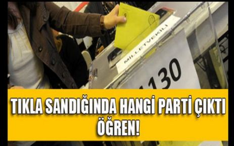 Tıkla Oy Attığın Sandıkta Çıkan Sonucu Öğren