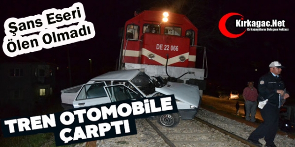 TREN OTOMOBİLE ÇARPTI