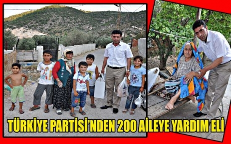 TÜRKİYE PARTİSİ'NDEN YARDIM ELİ