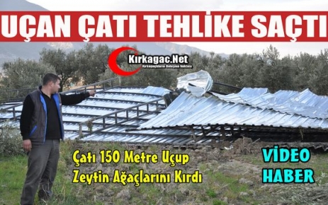 UÇAN ÇATI TEHLİKE SAÇTI(VİDEO)