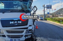 KIRKAĞAÇ’TA KAZA..2 TIR ÇARPIŞTI