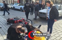 KIRKAĞAÇ’TA MOTOSİKLET OTOMOBİL İLE ÇARPIŞTI