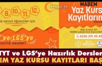 MABEM YAZ KURSLARI İÇİN KAYITLAR BAŞLADI