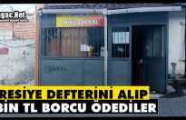 VERESİYE DEFTERİNİ SATIN ALIP 90 BİN TL BORCU ÖDEDİLER