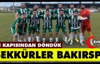 TEŞEKKÜRLER BAKIRSPOR…BAL’IN KAPISINDAN DÖNDÜK