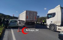 KIRKAĞAÇ'TA TIR ve OTOMOBİL ÇARPIŞTI