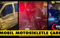 KIRKAĞAÇ'TA OTOMOBİL, MOTOSİKLETLE ÇARPIŞTI