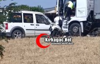 KAMYON, TİCARİ ARAÇLA ÇARPIŞTI 1 YARALI