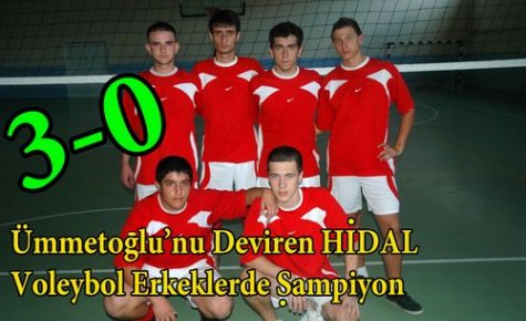 Voleybol Erkeklerde de Şampiyon HİDAL 3-0