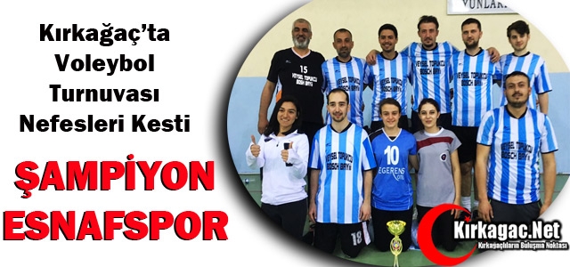 VOLEYBOL'DA ŞAMPİYON ESNAFSPOR