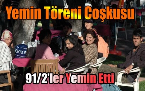 KIRKAĞAÇ'TA YEMİN TÖRENİ COŞKUSU