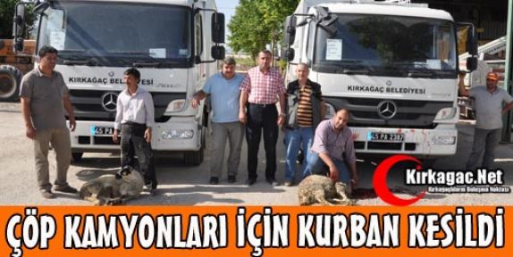 YENİ ALINAN ARAÇLAR İÇİN KURBAN KESİLDİ