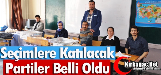 YEREL SEÇİME GİRECEK PARTİLER BELLİ OLDU