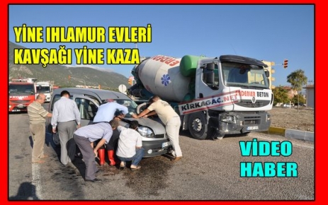 YİNE IHLAMUR EVLERİ KAVŞAĞI YİNE KAZA(VİDEO)