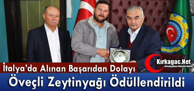 ZİRAAT ODASINDAN ÖVEÇLİ ZEYTİNYAĞINA ANLAMLI PLAKET